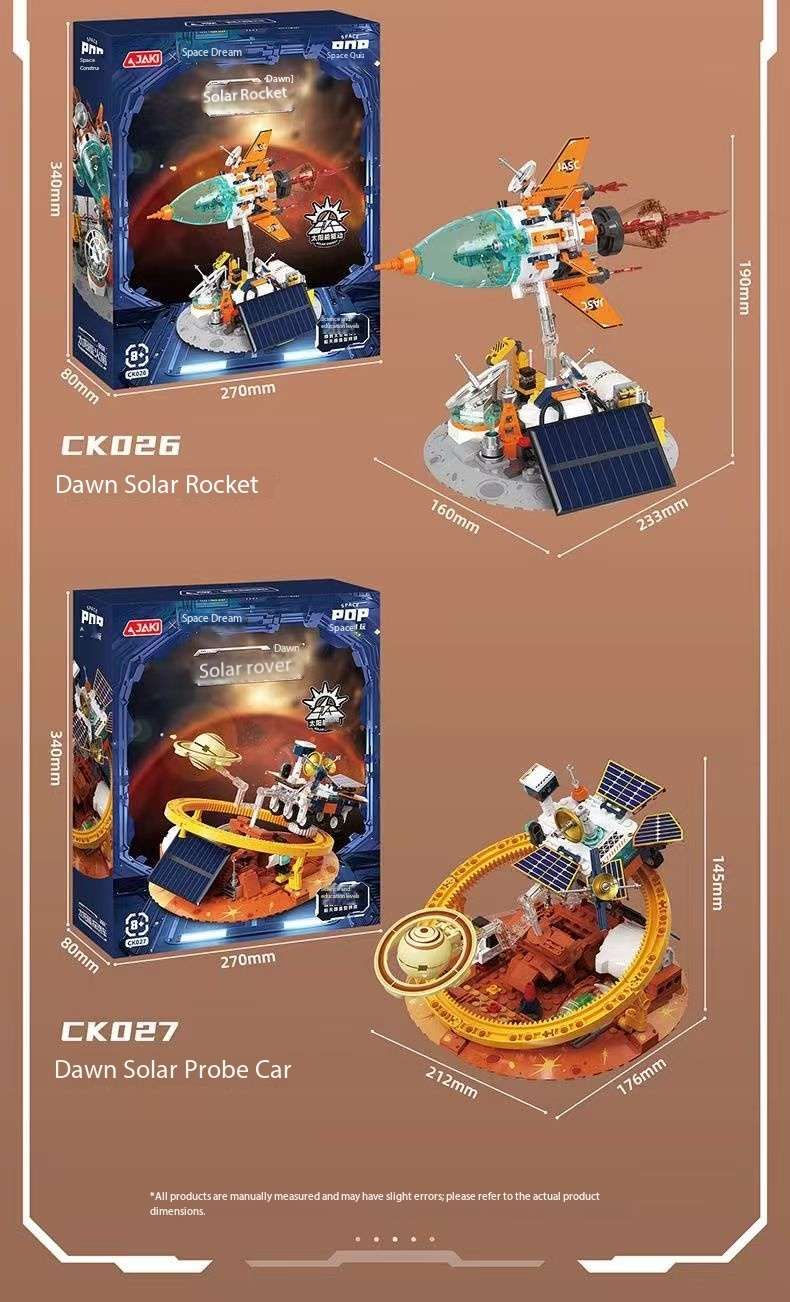 Jaki Space Pop Toys Solar Powered Exploration Vehicle Puzzle Fixtures