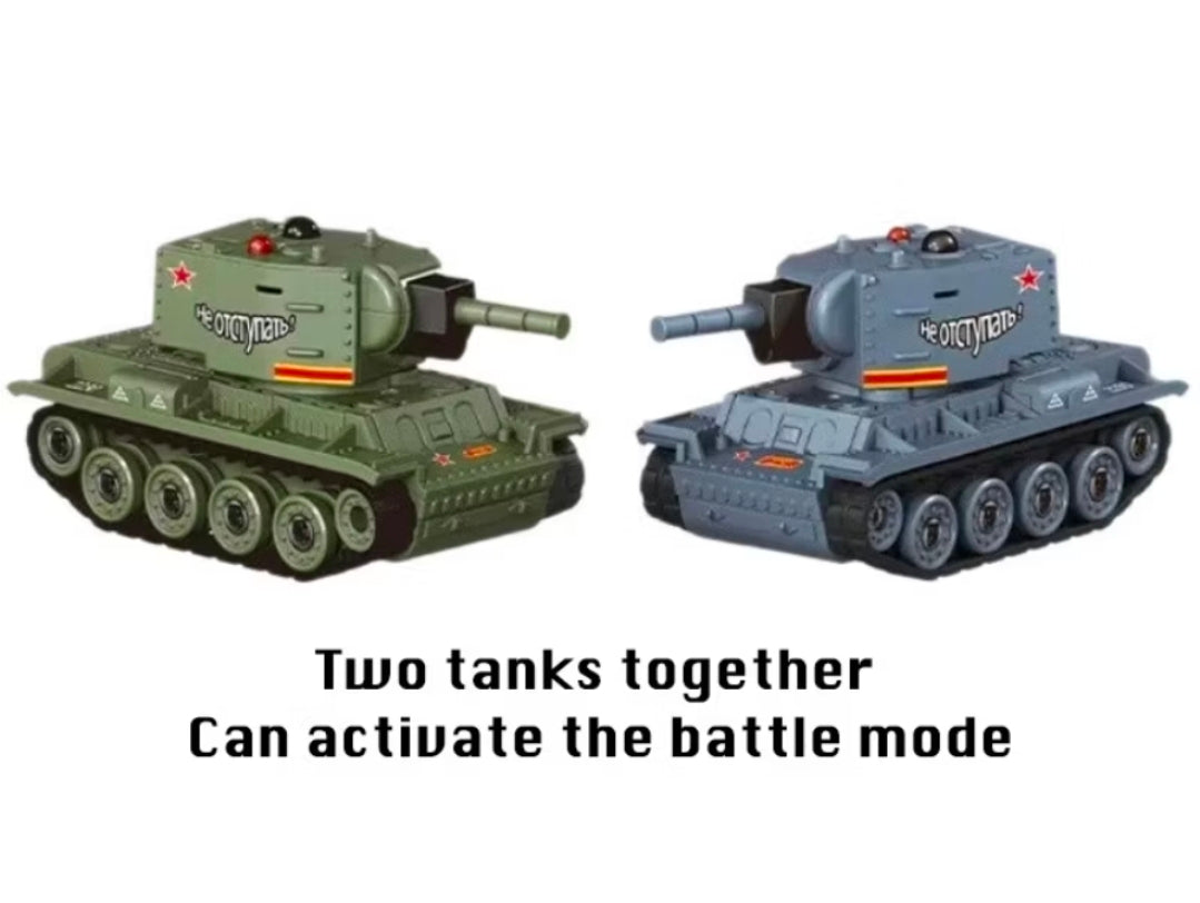 Desktop Mini Remote Control Battle Tanks 1:64 scale with Infrared red lights, Simulated Sounds, Fast and Swift Movements