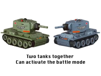 Desktop Mini Remote Control Battle Tanks 1:64 scale with Infrared red lights, Simulated Sounds, Fast and Swift Movements