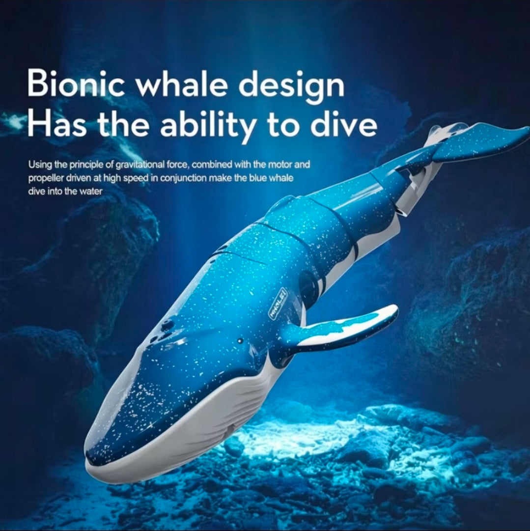 RC Whale Shark Water Toy: Electric Remote Control with Realistic Diving & Head Spraying
