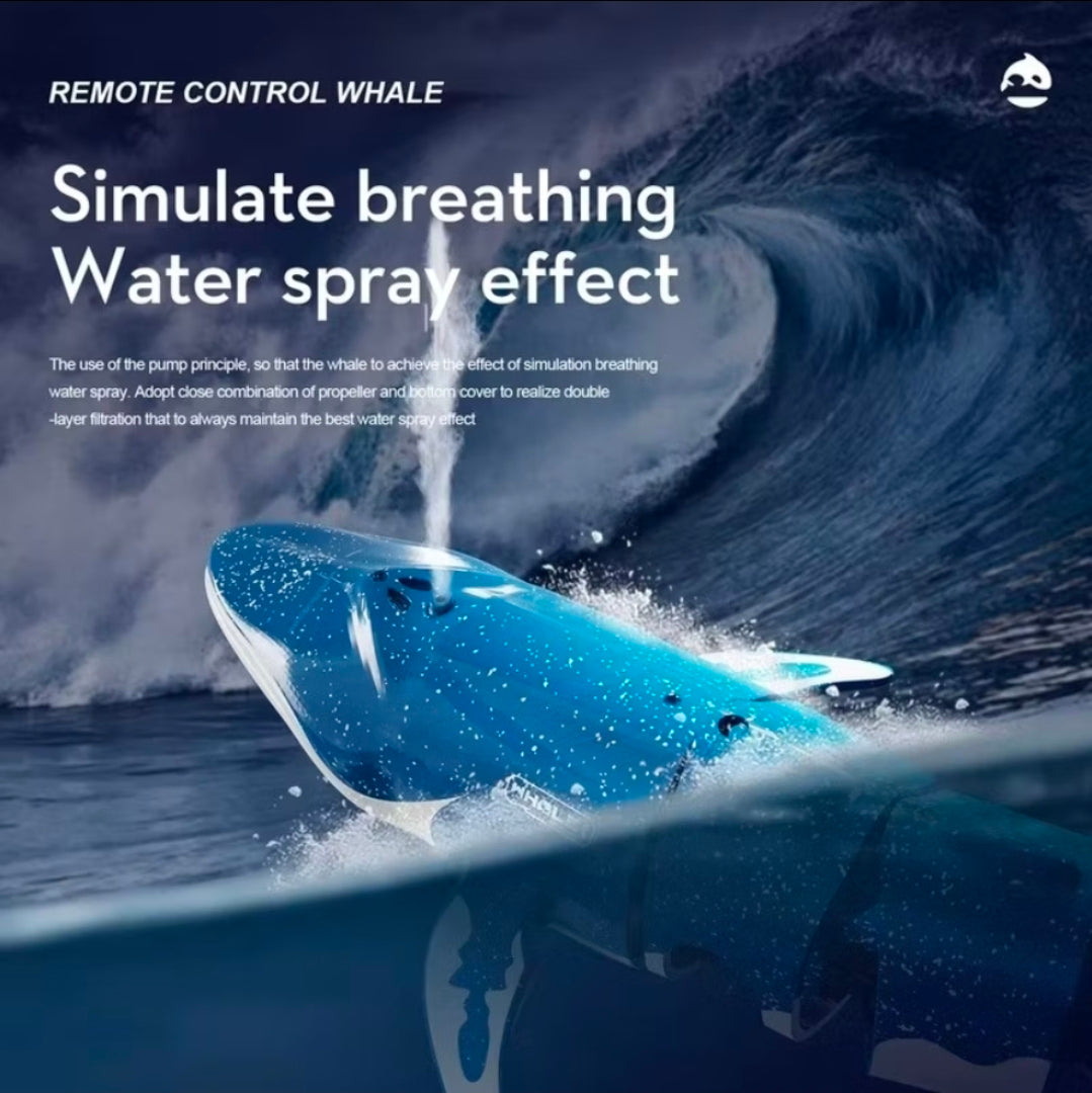 RC Whale Shark Water Toy: Electric Remote Control with Realistic Diving & Head Spraying
