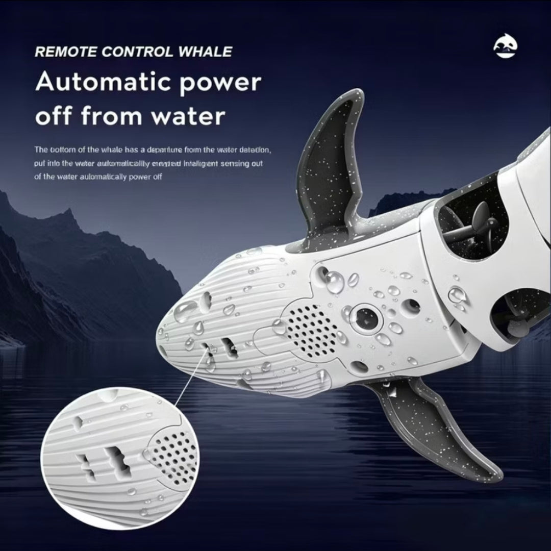 RC Whale Shark Water Toy: Electric Remote Control with Realistic Diving & Head Spraying