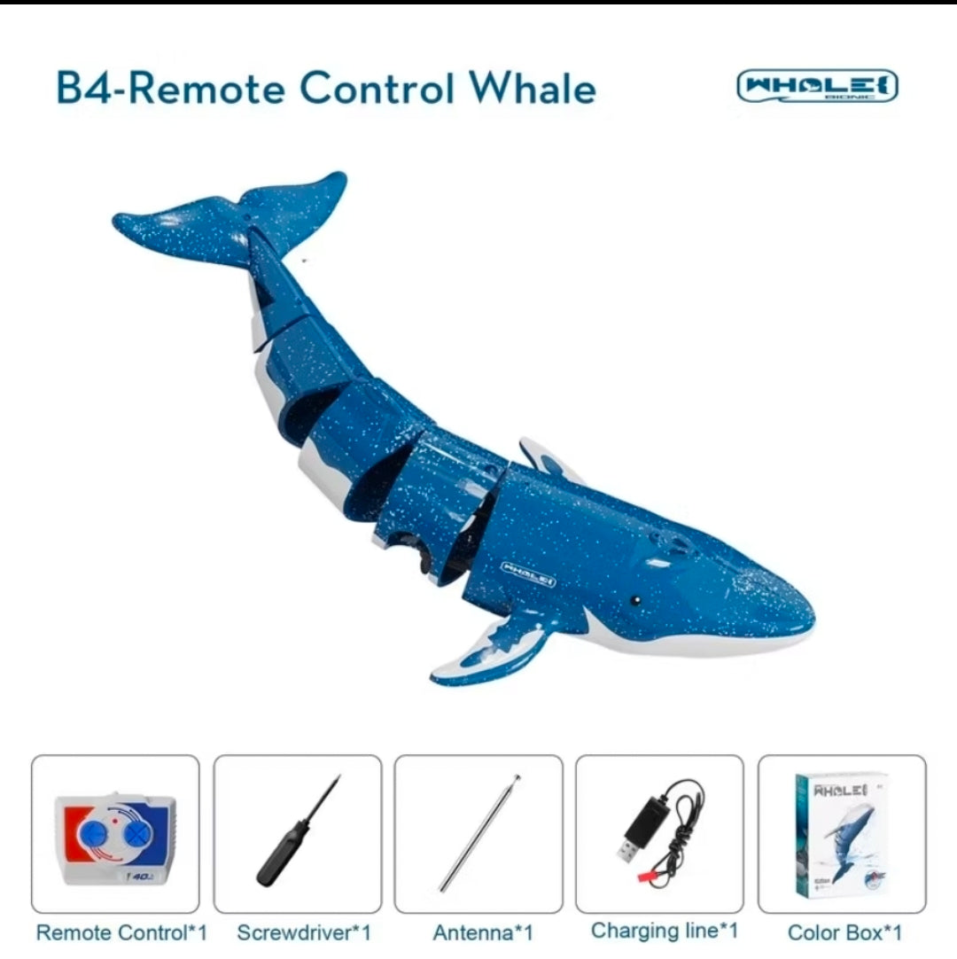 RC Whale Shark Water Toy: Electric Remote Control with Realistic Diving & Head Spraying