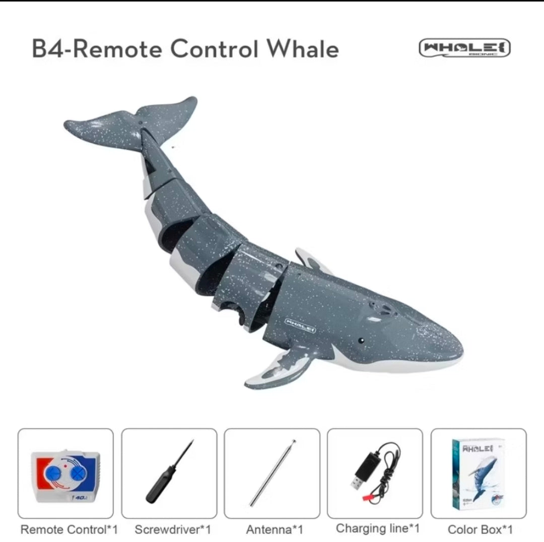 RC Whale Shark Water Toy: Electric Remote Control with Realistic Diving & Head Spraying