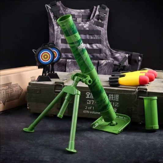 Children Fun Soft Sponge Mortar Launcher Simulated Battle Sounds Target Practice and Large in Size