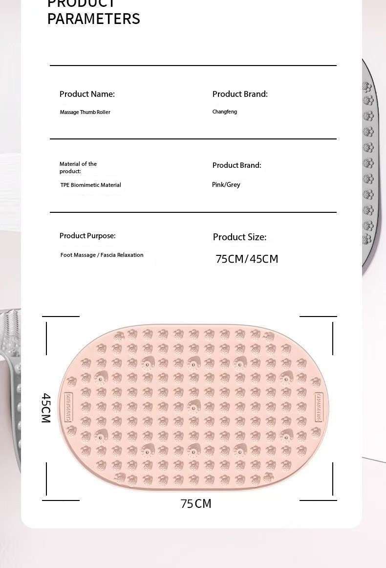 Magnetic Foot Massage Mat Improve Circulation Flow Pink or Grey color