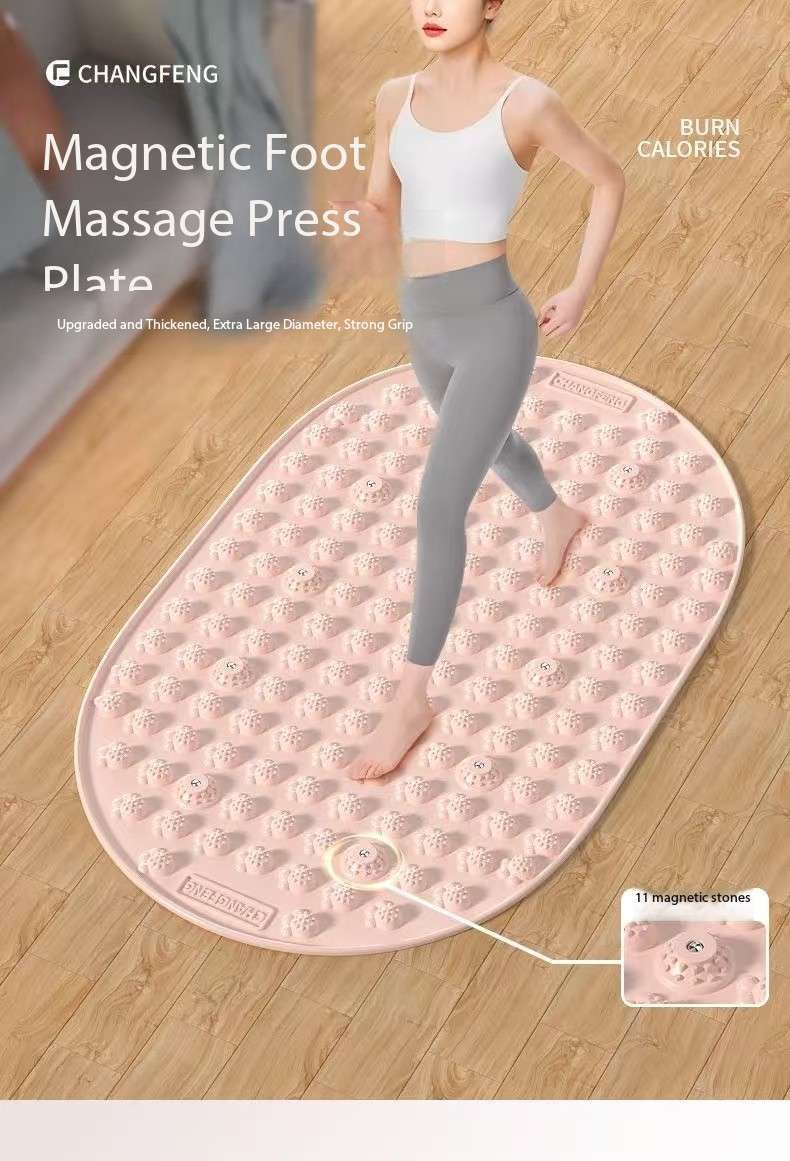 Magnetic Foot Massage Mat Improve Circulation Flow Pink or Grey color