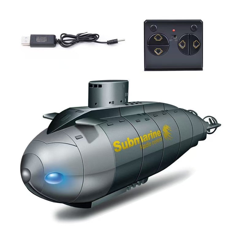 Mini Submarine RC controlled 12cm Long Twin Propeller Built in Lithium Battery Water Induction Switch Feature Submerge and Emerge water capabilities