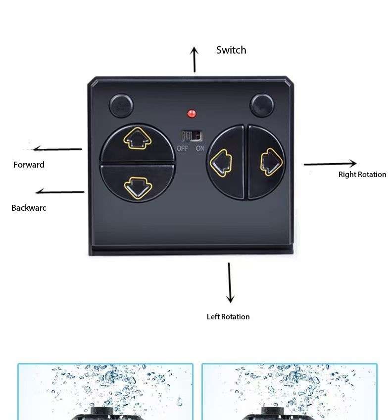 Mini Submarine RC controlled 12cm Long Twin Propeller Built in Lithium Battery Water Induction Switch Feature Submerge and Emerge water capabilities