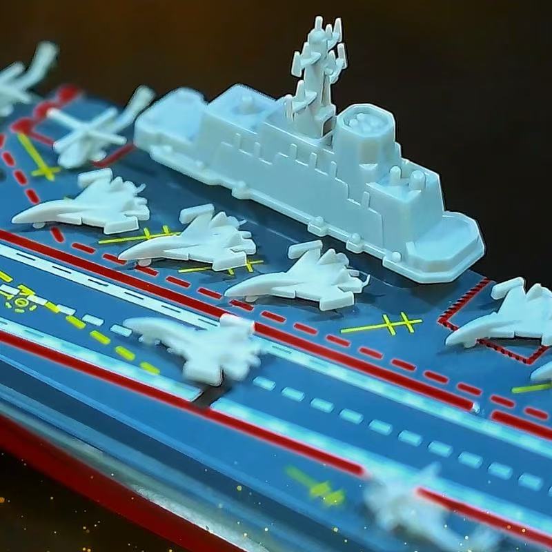 Mini Liao Ning Aircraft Carrier RC controlled 21 cm Long Twin Propeller Built in Lithium Battery Water Induction Switch Feature