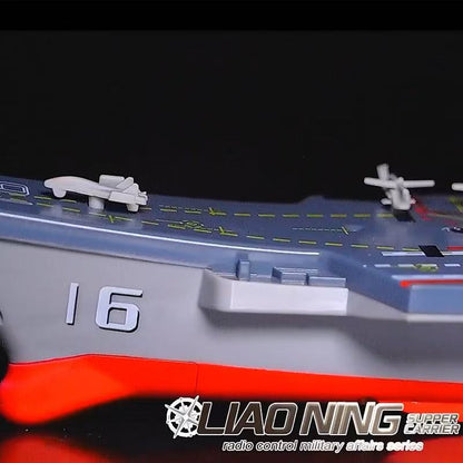 Mini Liao Ning Aircraft Carrier RC controlled 21 cm Long Twin Propeller Built in Lithium Battery Water Induction Switch Feature