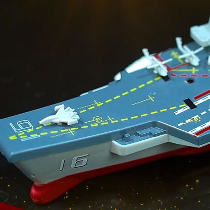 Mini Liao Ning Aircraft Carrier RC controlled 21 cm Long Twin Propeller Built in Lithium Battery Water Induction Switch Feature