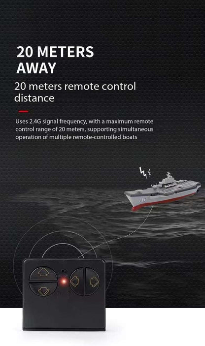 Mini Liao Ning Aircraft Carrier RC controlled 21 cm Long Twin Propeller Built in Lithium Battery Water Induction Switch Feature