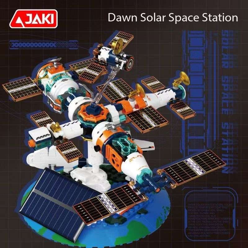 Jaki Space Pop Toys Solar Powered Space Station Puzzle Fixtures