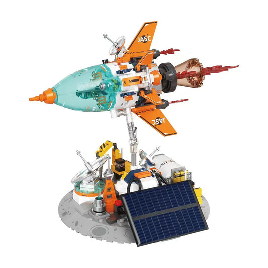 Jaki Space Pop Toys Solar Powered Rocket Puzzle Fixtures