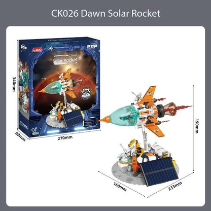 Jaki Space Pop Toys Solar Powered Rocket Puzzle Fixtures