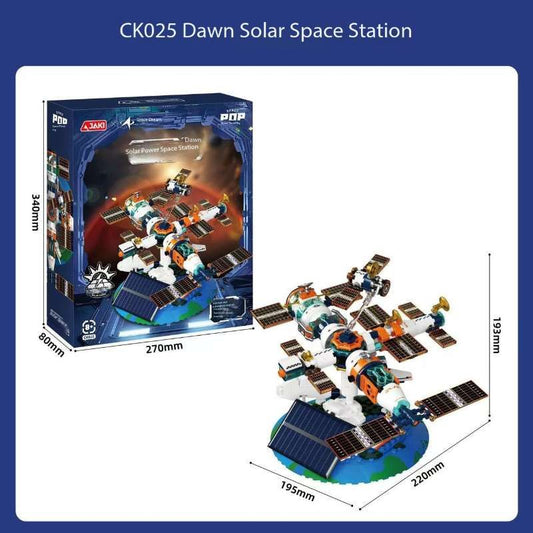 Jaki Space Pop Toys Solar Powered Space Station Puzzle Fixtures