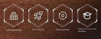 Jaki Space Pop Toys Solar Powered Rocket Puzzle Fixtures