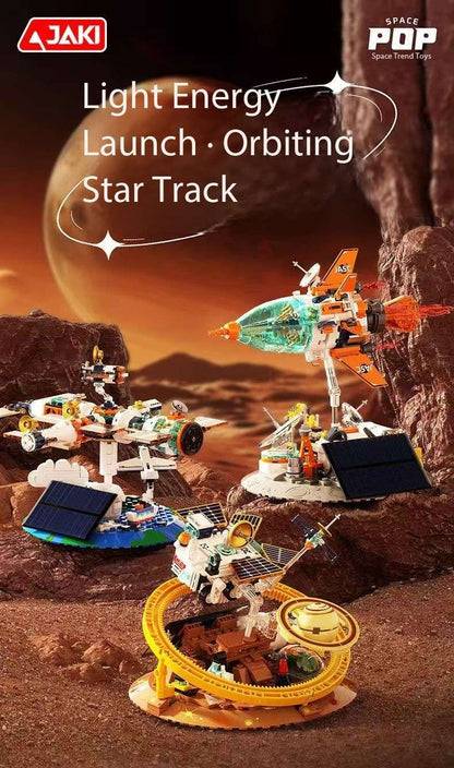 Jaki Space Pop Toys Solar Powered Exploration Vehicle Puzzle Fixtures