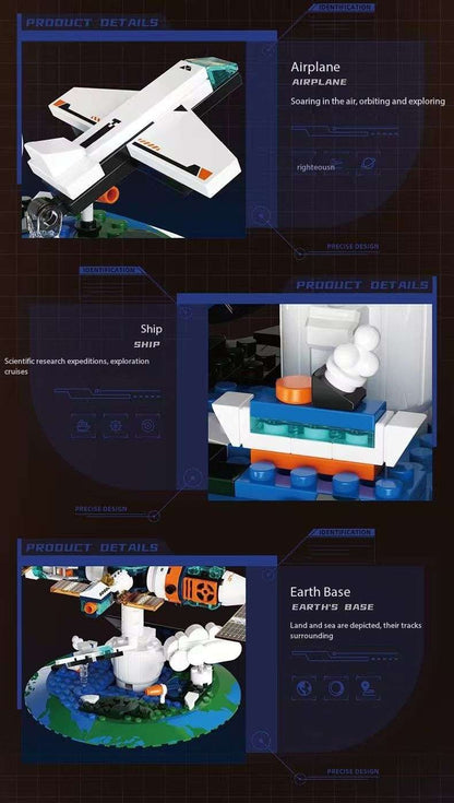 Jaki Space Pop Toys Solar Powered Space Station Puzzle Fixtures