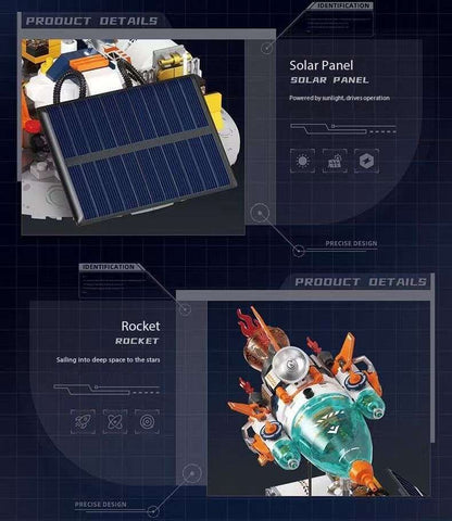 Jaki Space Pop Toys Solar Powered Rocket Puzzle Fixtures