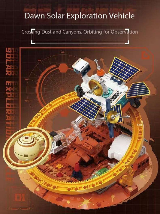 Jaki Space Pop Toys Solar Powered Exploration Vehicle Puzzle Fixtures