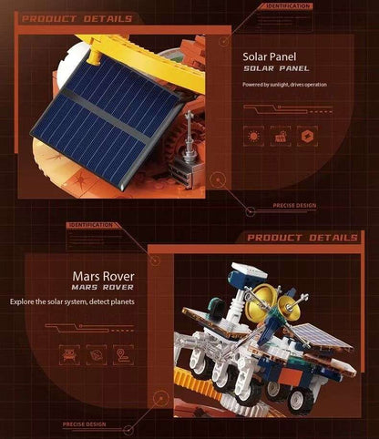 Jaki Space Pop Toys Solar Powered Exploration Vehicle Puzzle Fixtures