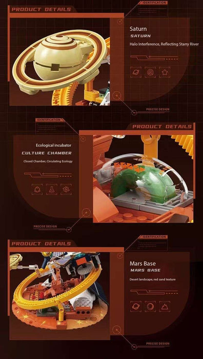 Jaki Space Pop Toys Solar Powered Exploration Vehicle Puzzle Fixtures