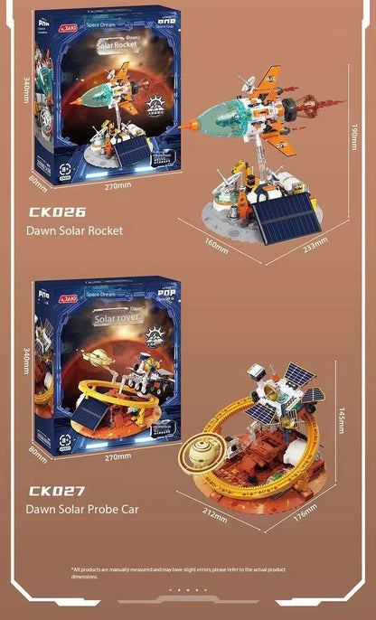 Jaki Space Pop Toys Solar Powered Exploration Vehicle Puzzle Fixtures