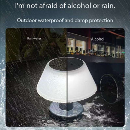 Solar Mini Desk Lamp for Indoor & Outdoor Use Weatherproof Rain or Shine