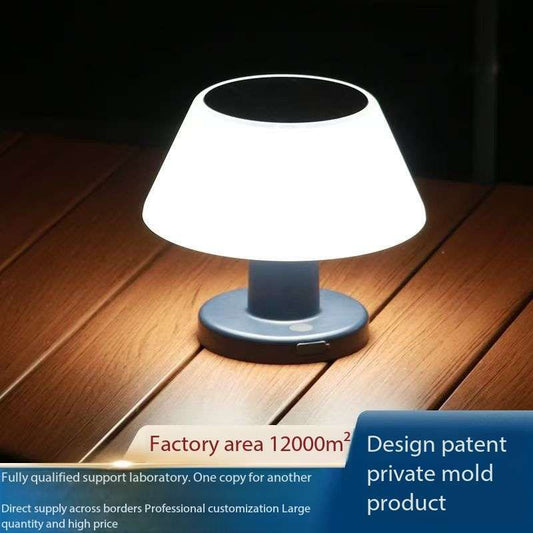 Solar Mini Desk Lamp for Indoor & Outdoor Use Weatherproof Rain or Shine