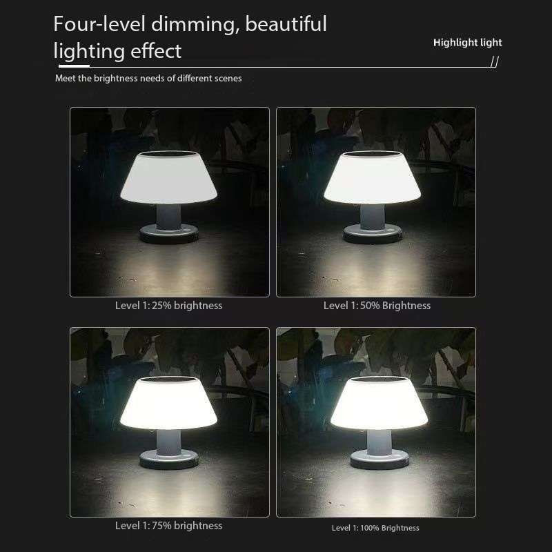 Solar Mini Desk Lamp for Indoor & Outdoor Use Weatherproof Rain or Shine