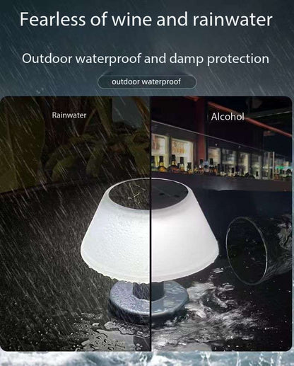Solar Mini Desk Lamp for Indoor & Outdoor Use Weatherproof Rain or Shine