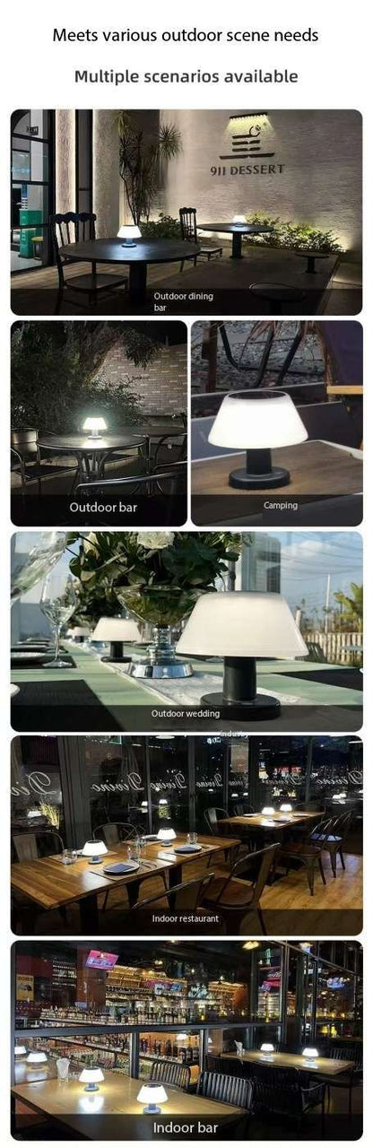 Solar Mini Desk Lamp for Indoor & Outdoor Use Weatherproof Rain or Shine
