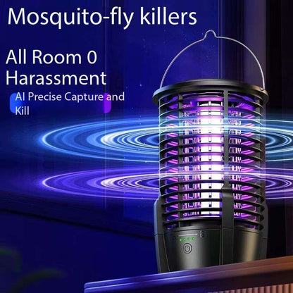 New 2026 Wireless Outdoor Starship AI Bionic Electrical Mosquitoes & Flies Trap 5V1A 2KV 3600mAh battery Fusion with Camping Light