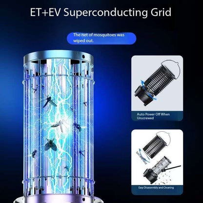 New 2026 Wireless Outdoor Starship AI Bionic Electrical Mosquitoes & Flies Trap 5V1A 2KV 3600mAh battery Fusion with Camping Light