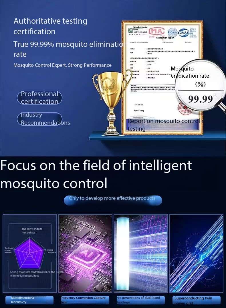 New 2026 Wireless Outdoor Starship AI Bionic Electrical Mosquitoes & Flies Trap 5V1A 2KV 3600mAh battery Fusion with Camping Light