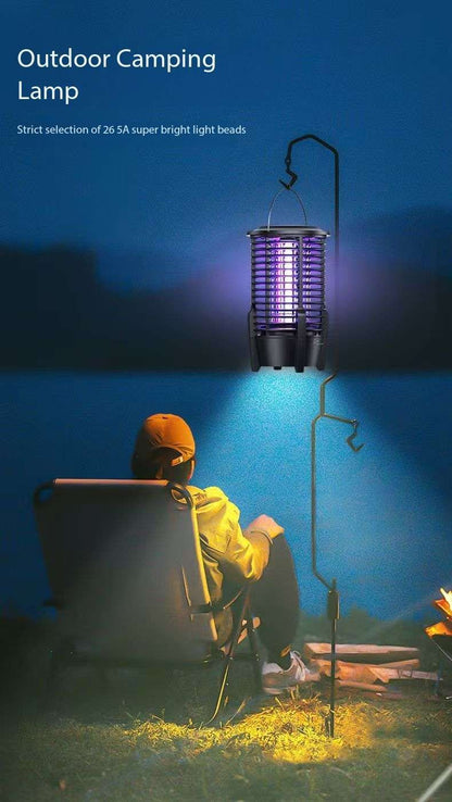 New 2026 Wireless Outdoor Starship AI Bionic Electrical Mosquitoes & Flies Trap 5V1A 2KV 3600mAh battery Fusion with Camping Light