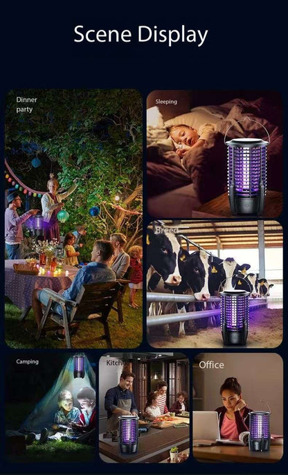 New 2026 Wireless Outdoor Starship AI Bionic Electrical Mosquitoes & Flies Trap 5V1A 2KV 3600mAh battery Fusion with Camping Light