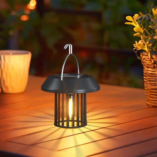 Outdoor Solar Lantern Weather Resistance Beautiful Warm Light Solar Charging Easy to Hook to ceiling and walls automatically light up at night