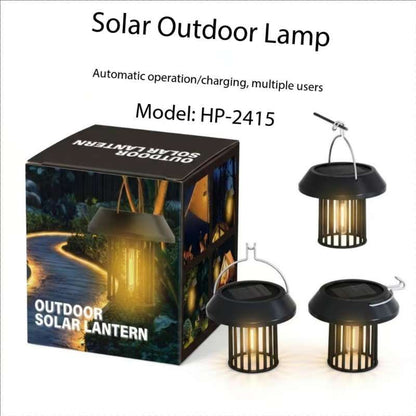 Outdoor Solar Lantern Weather Resistance Beautiful Warm Light Solar Charging Easy to Hook to ceiling and walls automatically light up at night