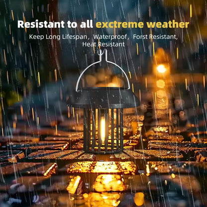 Outdoor Solar Lantern Weather Resistance Beautiful Warm Light Solar Charging Easy to Hook to ceiling and walls automatically light up at night