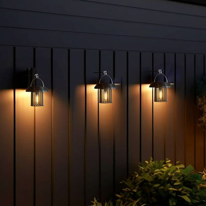 Outdoor Solar Lantern Weather Resistance Beautiful Warm Light Solar Charging Easy to Hook to ceiling and walls automatically light up at night