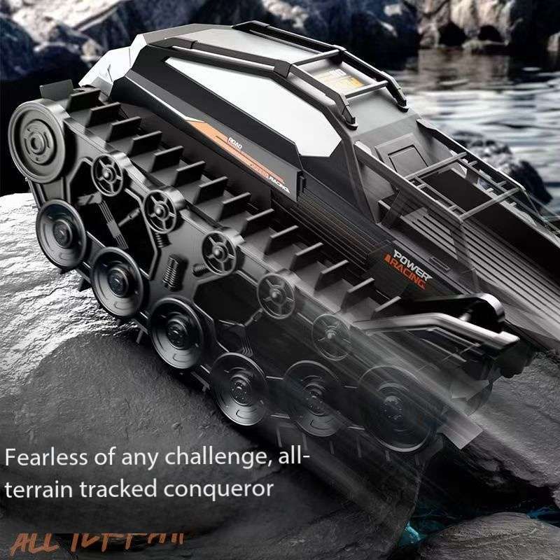 Amphibious Armor All Terrian Vehicle Remote Control Adventure Toy Tank Rechargeable Battery Water Proof Powerful Climber
