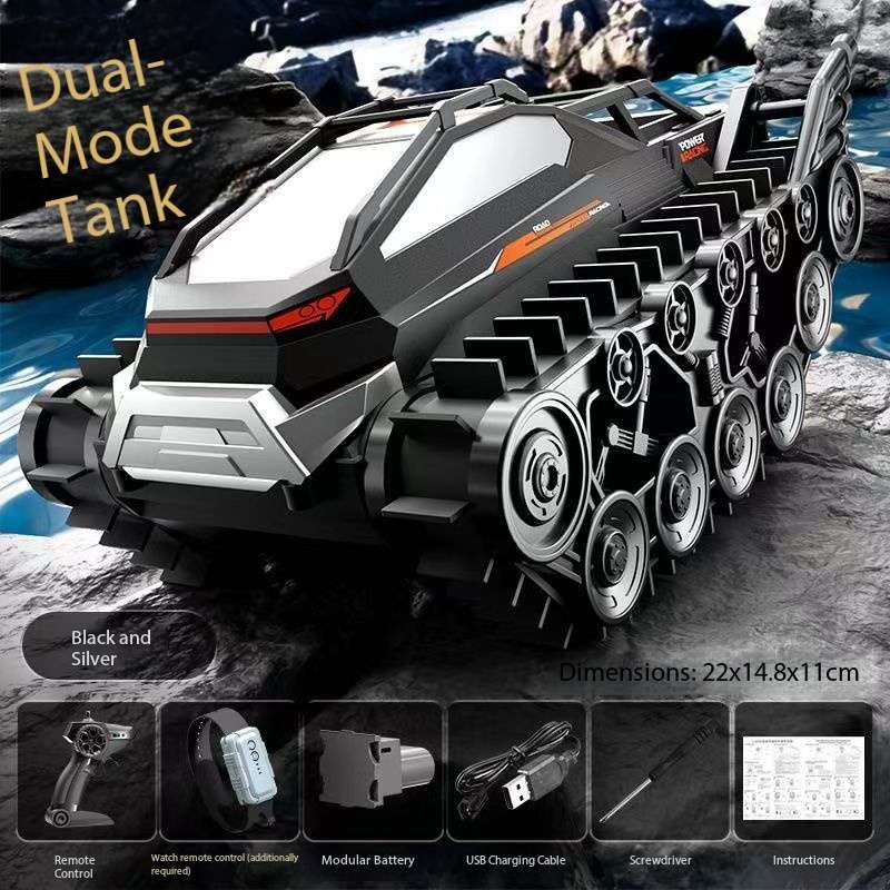 Amphibious Armor All Terrian Vehicle Remote Control Adventure Toy Tank Rechargeable Battery Water Proof Powerful Climber
