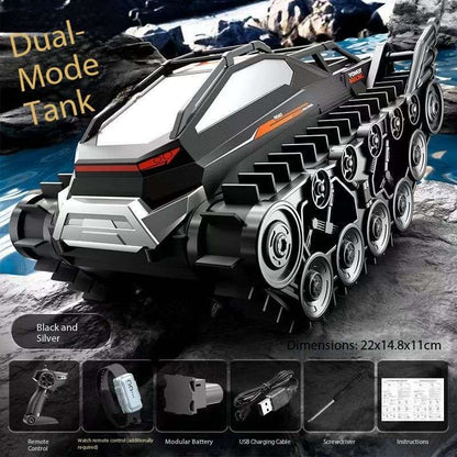 Amphibious Armor All Terrian Vehicle Remote Control Adventure Toy Tank Rechargeable Battery Water Proof Powerful Climber