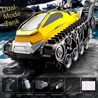 Amphibious Armor All Terrian Vehicle Remote Control Adventure Toy Tank Rechargeable Battery Water Proof Powerful Climber
