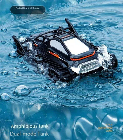 Amphibious Armor All Terrian Vehicle Remote Control Adventure Toy Tank Rechargeable Battery Water Proof Powerful Climber