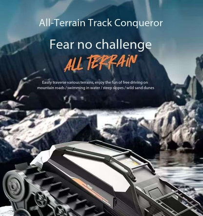 Amphibious Armor All Terrian Vehicle Remote Control Adventure Toy Tank Rechargeable Battery Water Proof Powerful Climber