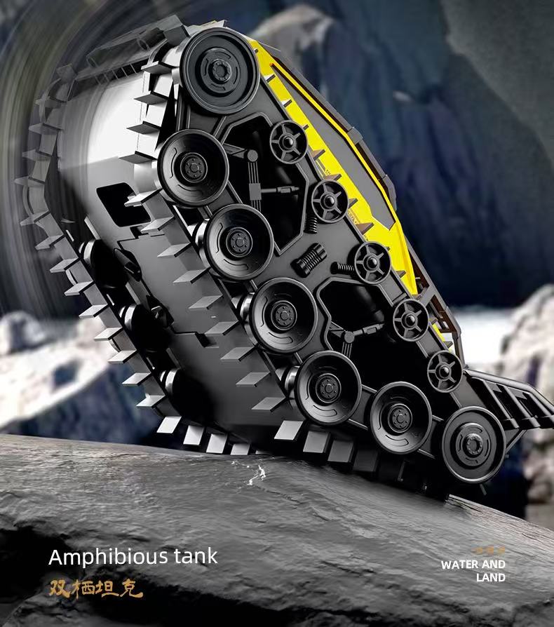 Amphibious Armor All Terrian Vehicle Remote Control Adventure Toy Tank Rechargeable Battery Water Proof Powerful Climber